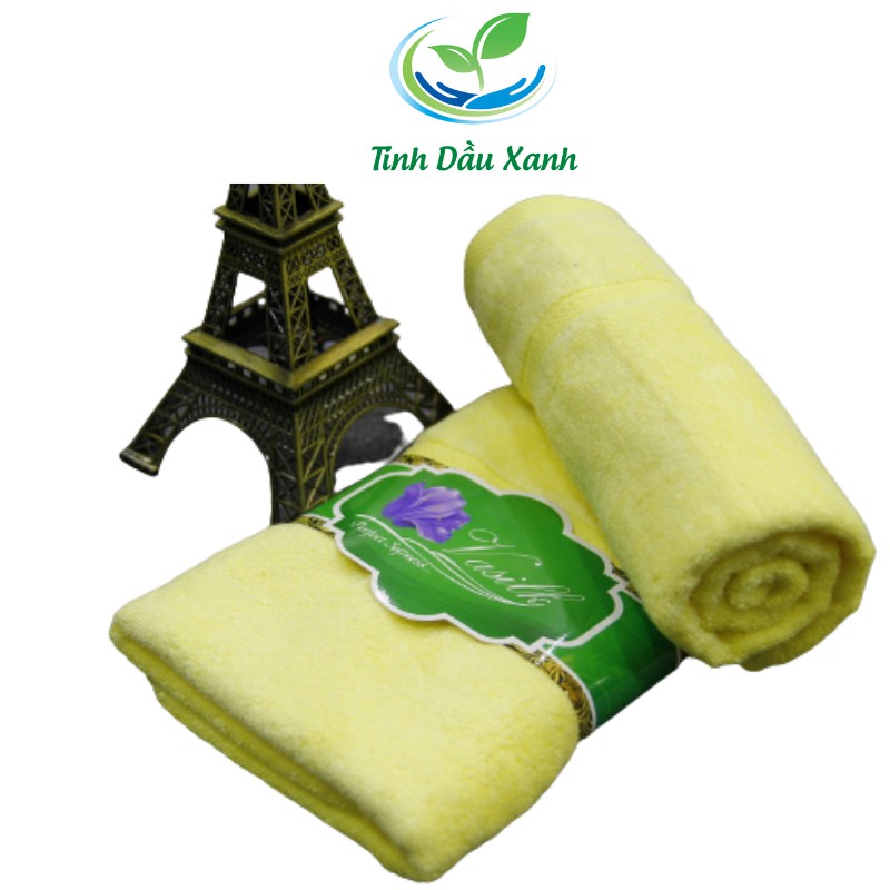 Khăn trải giường Tinh Dầu Xanh chất liệu Microfiber dành cho spa, salon tóc cao cấp siêu mềm, dày dặn thấm hút nước