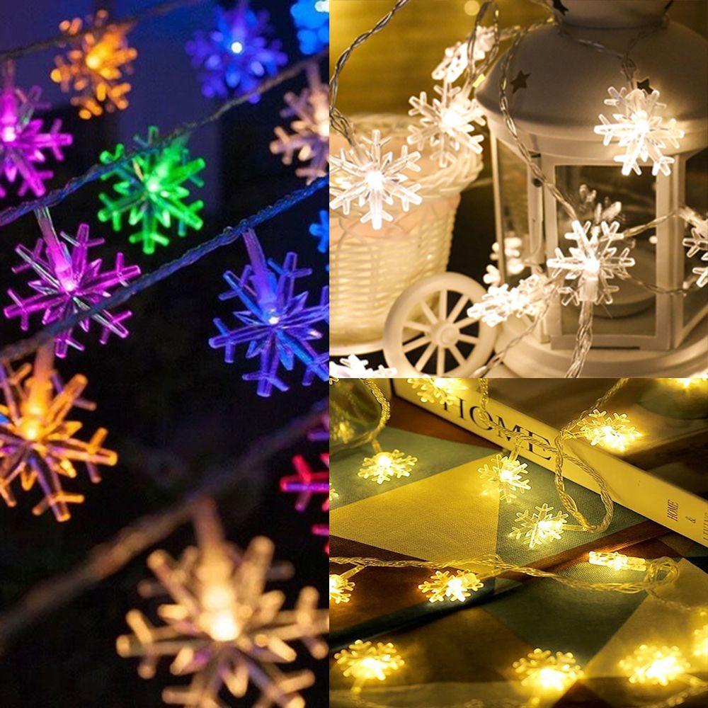 WTTLE Dây Đèn LED 1.5 / 3 / 6 / 10M Hình Bông Tuyết Trang Trí Giáng Sinh Năm Mới