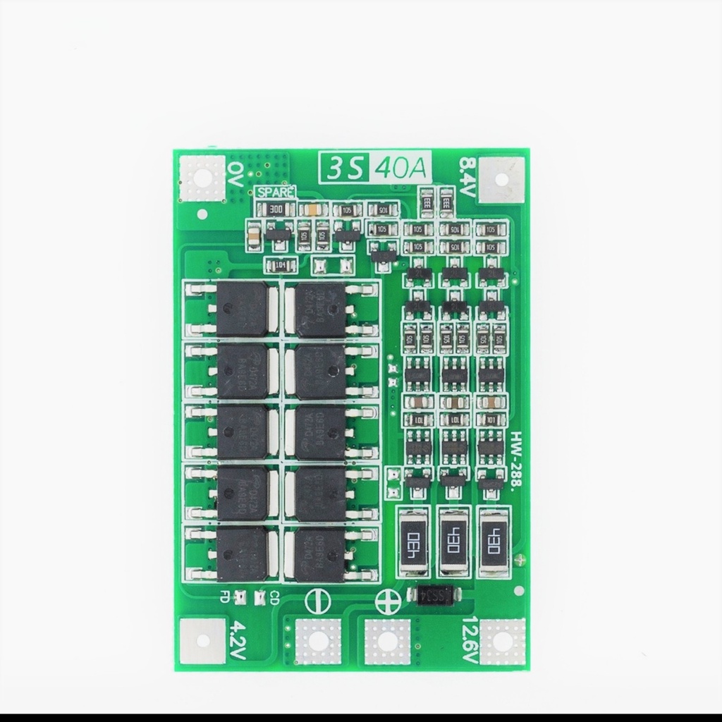 Mạch 3s 20A 40A Full. Mạch BMS bảo vệ sạc xả cho pin lion 18650 dùng đóng khối pin 3s 12.6v