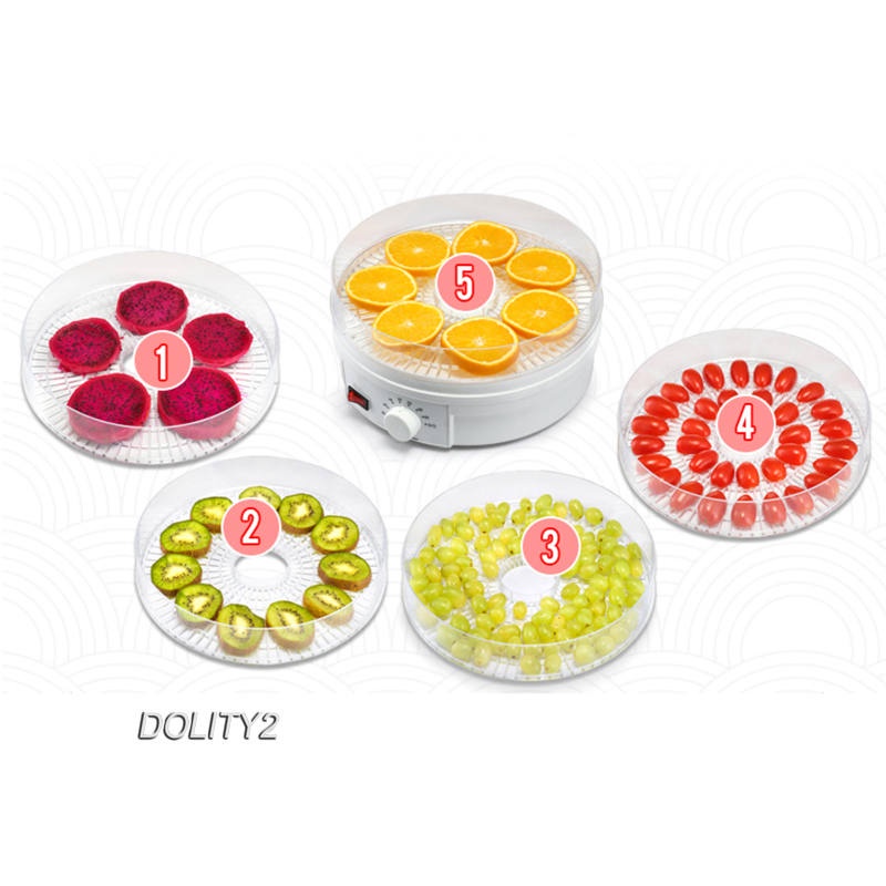 [Dolity2] Máy Làm Khô Thịt / Thức Ăn Nhanh / Trà / Thức Ăn Vặt 5 Khay AU