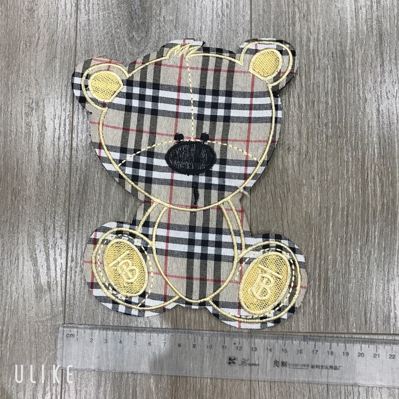 Sticker , Logo thêu Gấu kẻ BBR