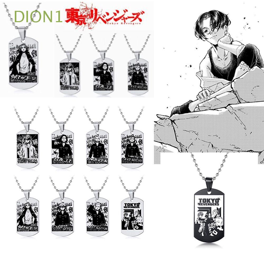 Vòng cổ bằng thép không gỉ mặt hình nhân vật anime Izana Kurokawa trong phim Tokyo Revengers DION1