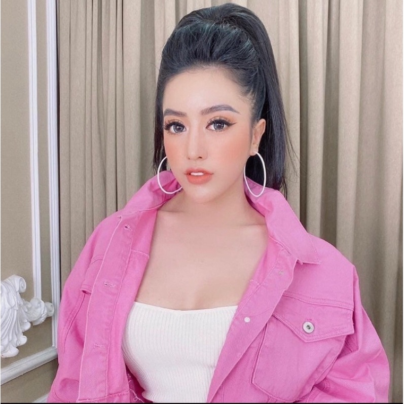 Khoen tròn bông tai tròn nhiều màu cá tính size 6cm 7cm 8cm 9cm trẻ trung dành cho nữ