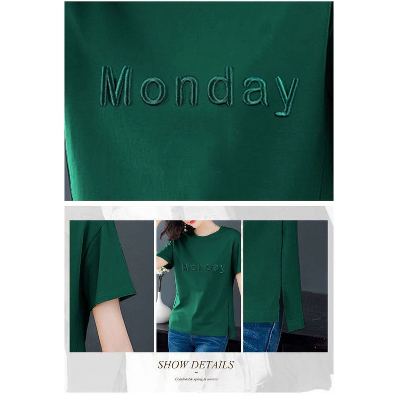 Áo Thun Tay Lỡ Dáng Rộng Màu Sắc Đơn Giản Cho Nữ Trung Niên