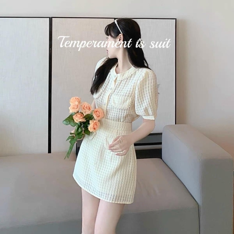 SET VÁY ÁO VIỀN ĐÍNH NGỌC TIỂU THƯ