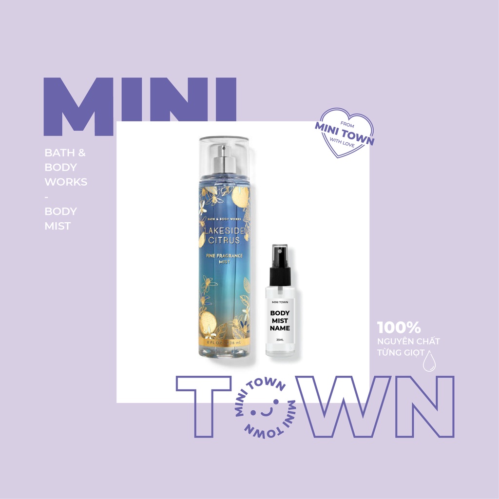 LAKESIDE CITRUS - Xịt Thơm Lưu Hương Toàn Thân Bath & Body Works Fine Fragrance Mist