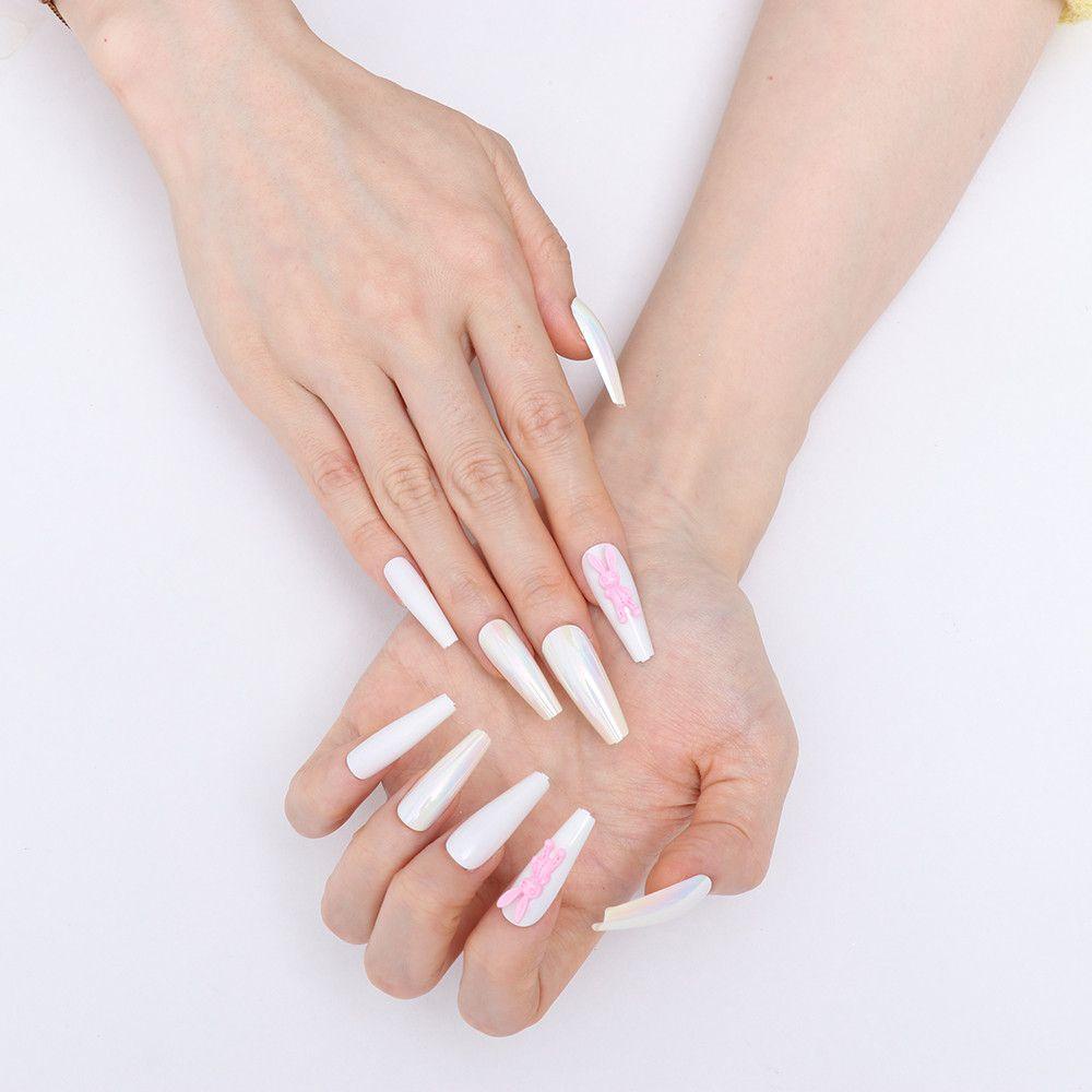 Bộ Móng Tay Giả Múa Ba Lê Bằng Acrylic Có Thể Tháo Rời Ốp