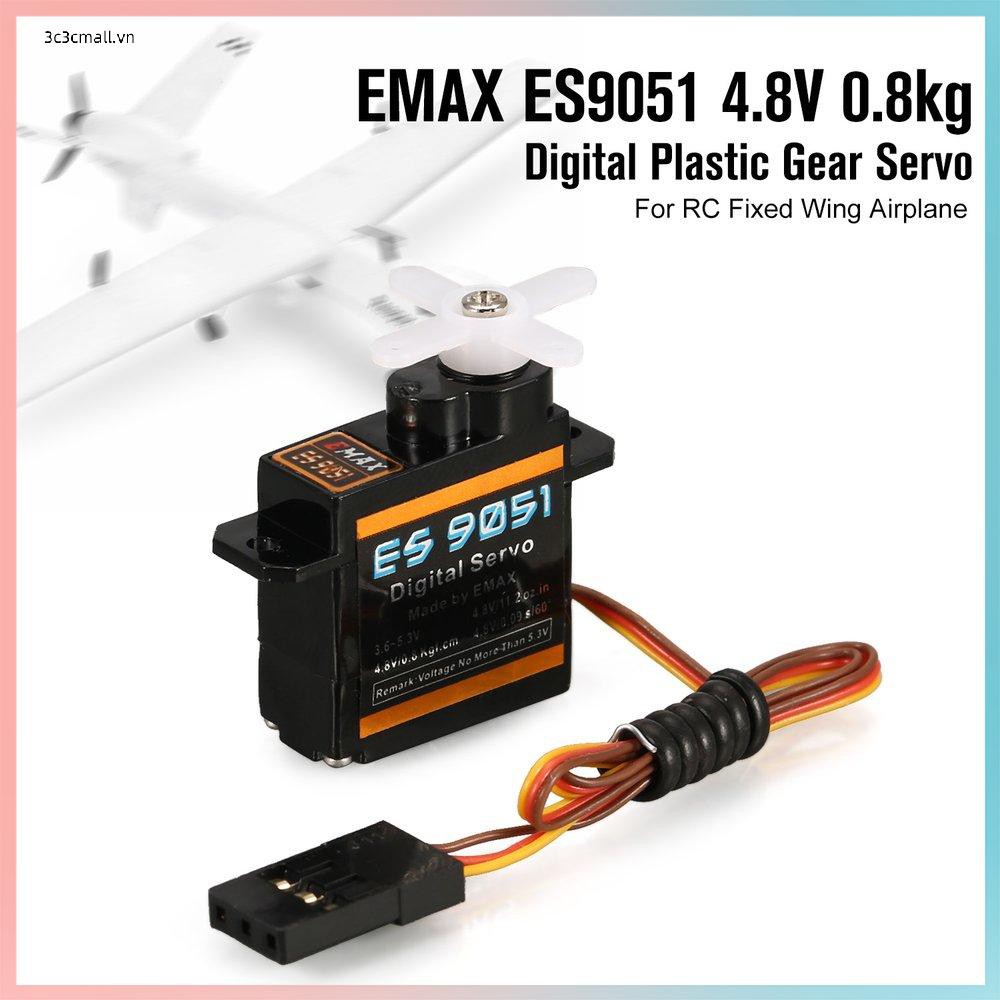 ✨chất lượng cao✨EMAX Digital Plastic Gear Servo ES9051 0.8kg 4.8V for RC Fixed Wing Airplane