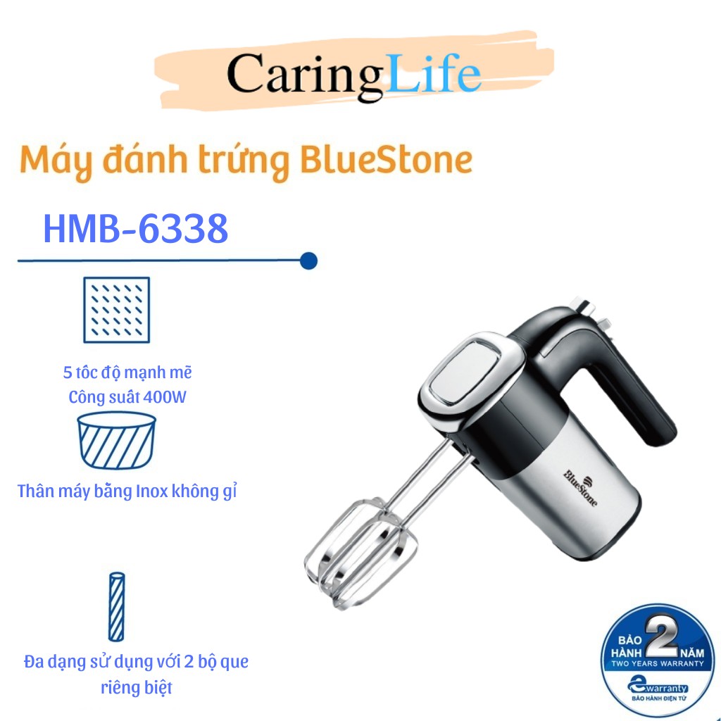 Máy đánh trứng Bluestone HMB-6338 400W Hàng chính hãng Bảo hành điện tử