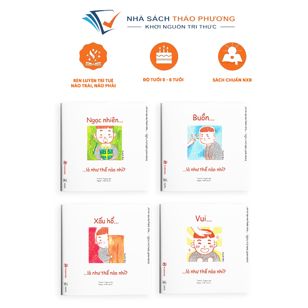 Sách Ehon - Điểu kỳ diệu của cảm xúc - Ehon Nhật Bản dành cho bé 0-6 tuổi ( bộ 4 cuốn )