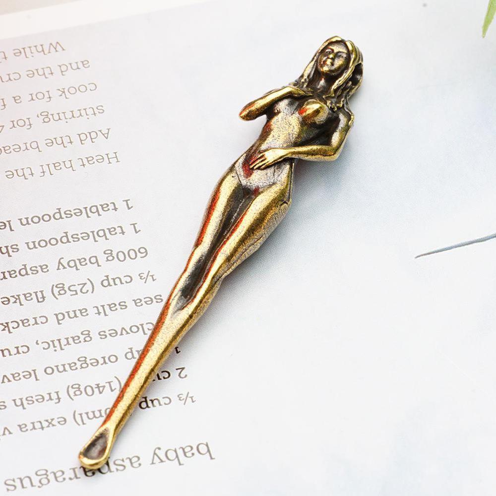 LANFY 1 Dụng Cụ Nhặt Bông Tai Có Móc Khóa Mini Bằng Đồng Thau