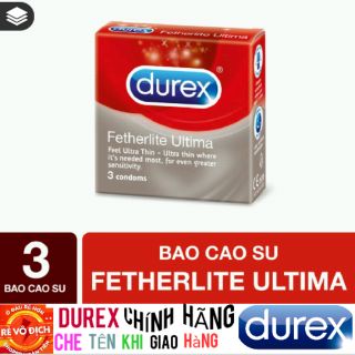 [SIÊU RẺ] Durex FETHERLITE Ultima HỘP 3 CÁI Á