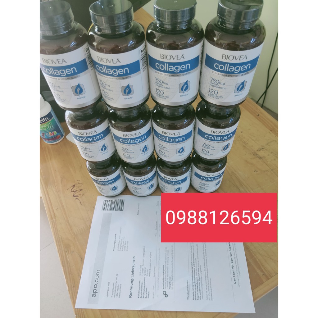 Viên Uống Collagen 750mg BIOVEA Đức, 120 viên