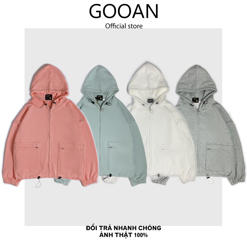 Áo khoác nữ nỉ chống nắng form rộng Popy ulzzang unisex -Gooan