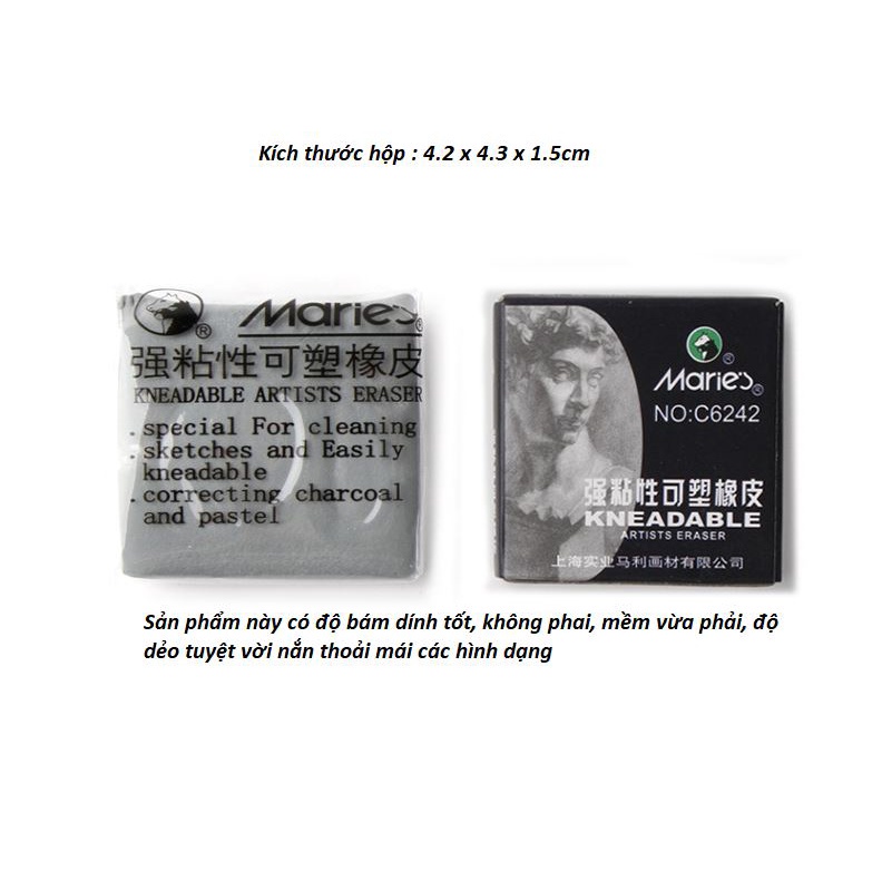 Tẩy đất sét họa sĩ Mảries C6242 có thể nhào nặn - Chuyenmythuat68