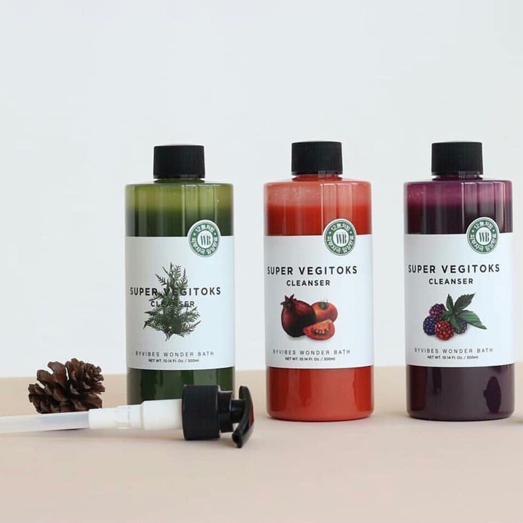 Sữa Rửa Mặt Rau Củ Thải Độc Super Vegitoks Cleanser Wonder Bath Hàn Quốc 300gr