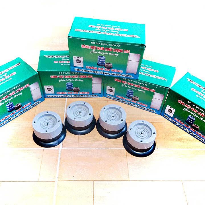 Bộ 4 chân chống rung chân đỡ đa năng, chống rung máy giặt có chân hít cao cấp