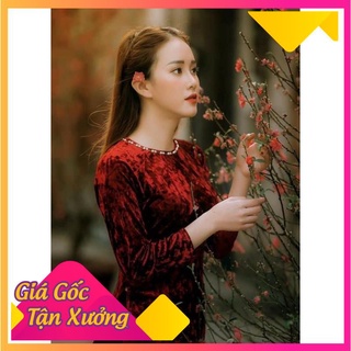 Áo dài nhung nhám (kèm quần)