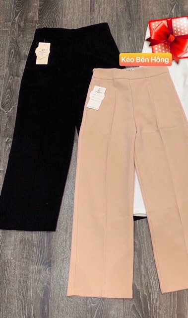 Quần lưng cao ống rộng From dài tuyết mưa có hai loại khóa kéo hông và khóa kéo trước | BigBuy360 - bigbuy360.vn