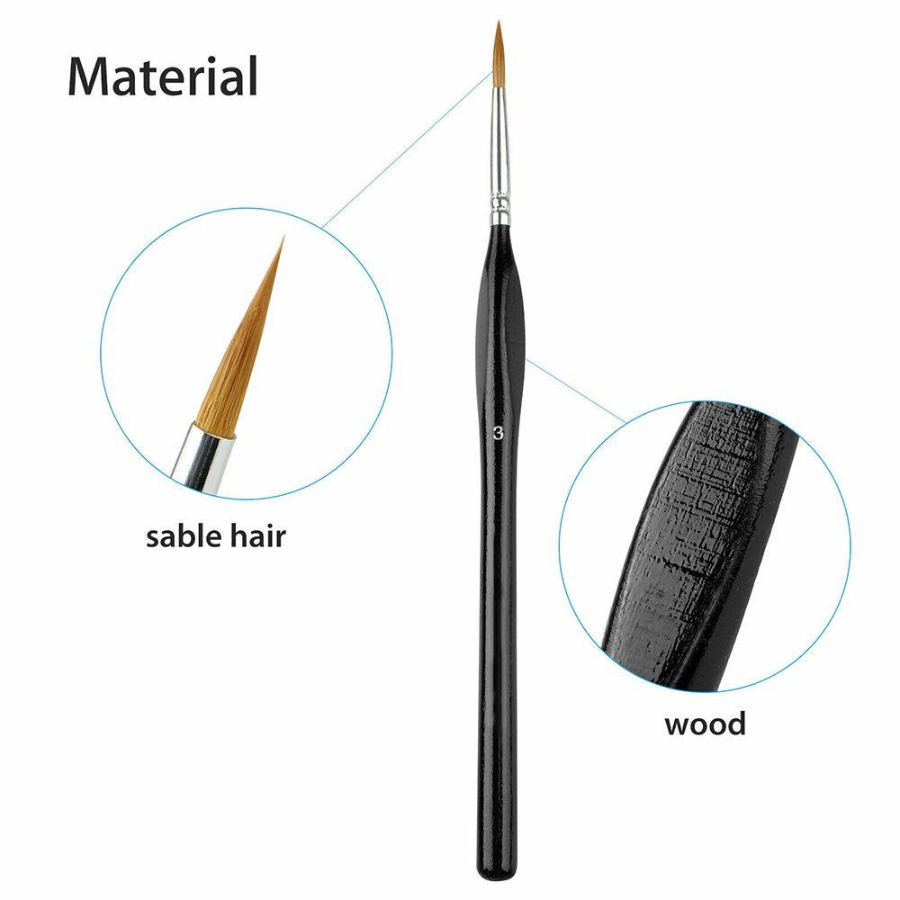 Set 9 Cọ Vẽ Tranh Sơn Dầu Bằng Acrylic Màu Đen