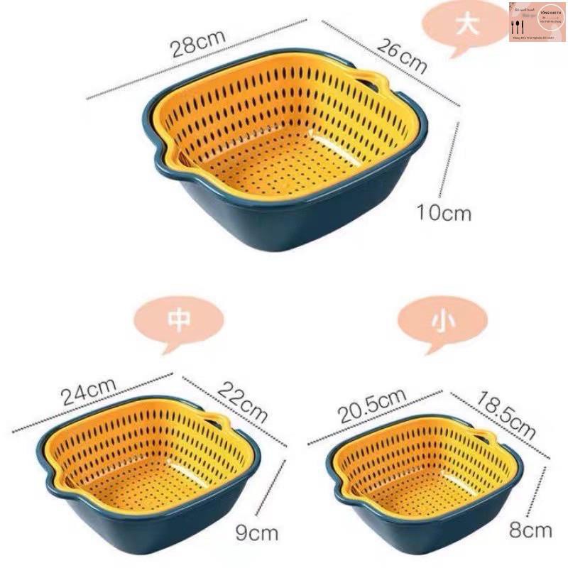 Bộ Rổ 6 Món Kèm Chậu Chất Liệu Nhựa Cao Cấp, Đựng Đồ Đa Năng