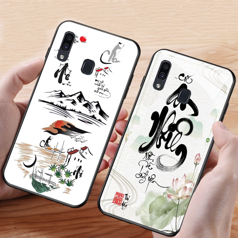 Ốp lưng kính cường lực dòng Xiaomi Mi A2 6X RedMi 6 Pro Mi A2 Lite các mẫu thư pháp ý nghĩa