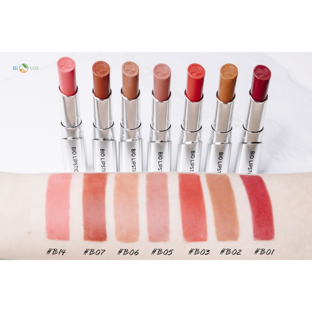 Son Lì Bio Lipstick - 7 Màu Siêu Xinh: Đỏ Tươi, Cam Đất, Đỏ Cam, Hồng Nude, Cam Nude, Đỏ Gạch, Hồng Cam San Hô
