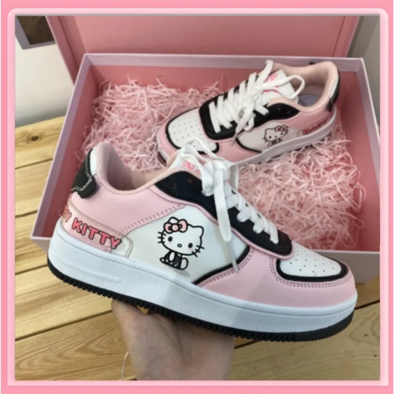 💥Giày Thể Thao Họa Tiết Mèo Hello Kitty Phong Cách Nhật Bản Cho Nữ