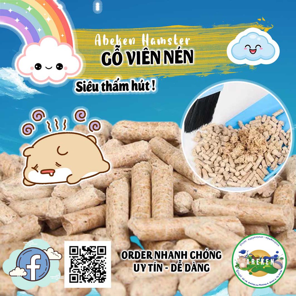 Gỗ nén lót chuồng cho Hamster/ Thỏ/ Bọ