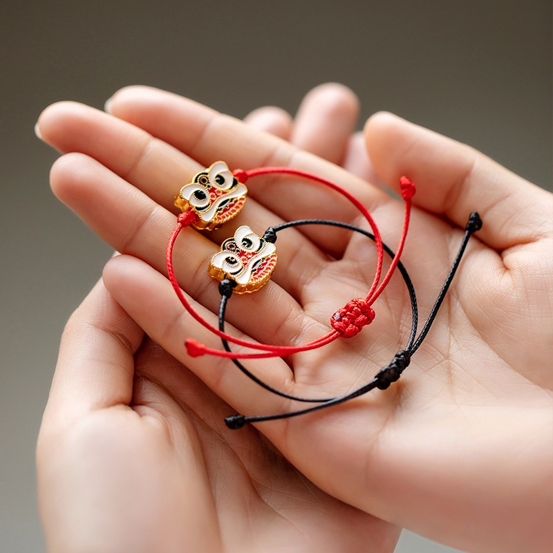 [Hàng Mới Về] Móc Điện Thoại Hình Sư Tử Hai Mặt Phong Cách Retro Mùa Hè Mới
