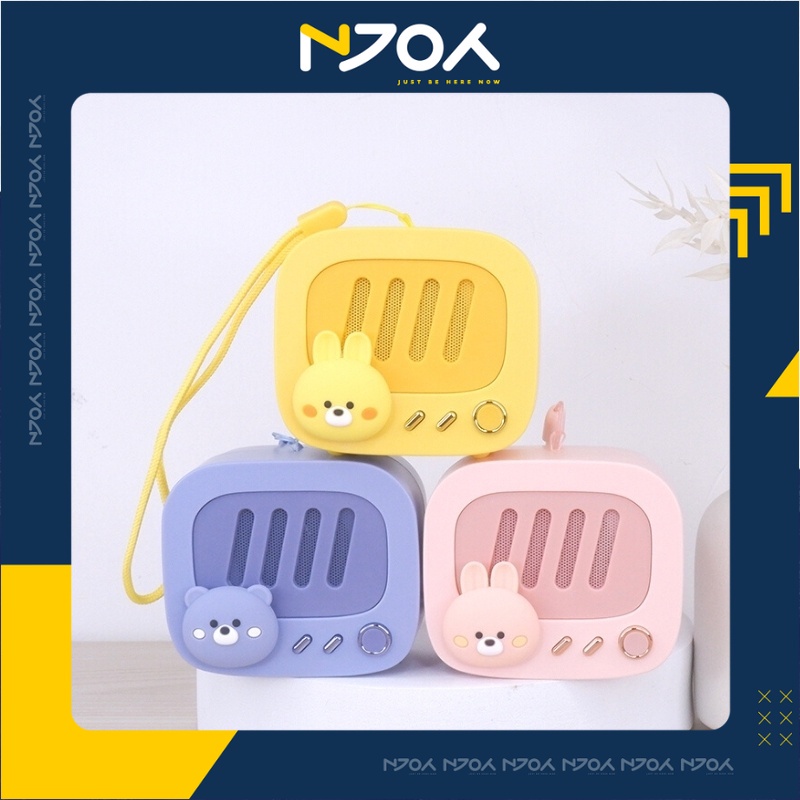 Loa Bluetooth Mini Dễ Thương Rabbit X18 Nhỏ Gọn Âm Lớn Không Nhiễu Kèm Dây Đeo Phù Hợp Làm Quà Tặng Njoyshop