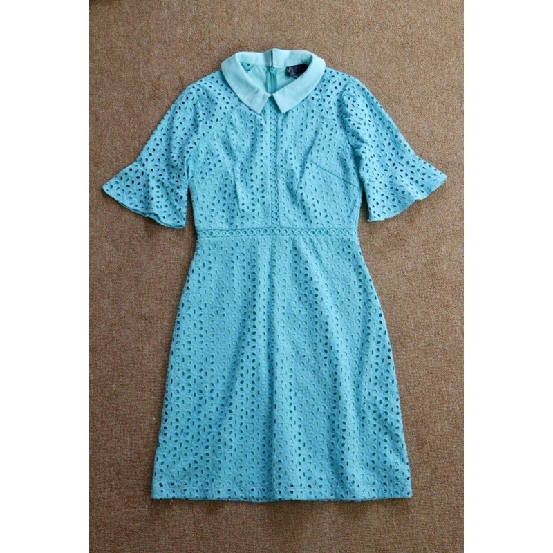 Đầm sơmi ren cotton