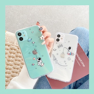 Ốp Điện Thoại Trong Suốt Họa Tiết Phi Hành Gia Dễ Thương Cho iPhone 12 11 Pro Max X Xs Xr 12 Mini 7 8 Plus