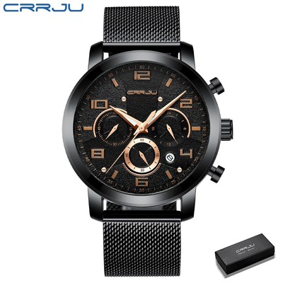 Đồng Hồ CRRJU 2289 Bằng Thép Không Gỉ Thời Trang Cho Nam