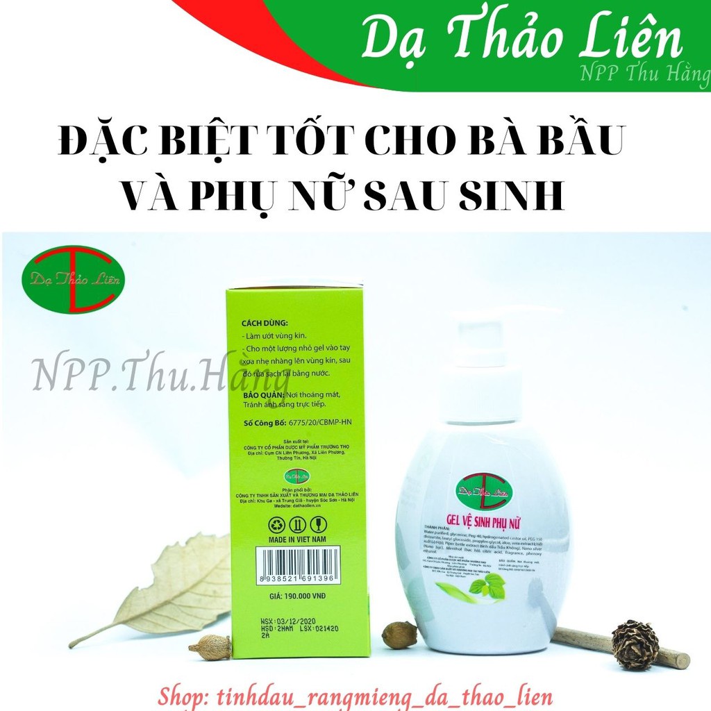 Gel vệ sinh phụ nữ dạ thảo liên nấm ngứa, viêm nhiễm, giúp sạch, thơm, se - ảnh sản phẩm 5