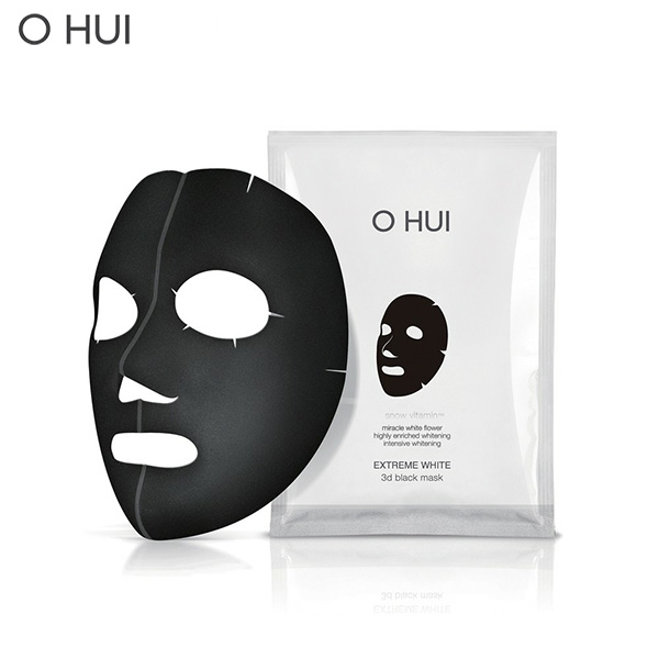 Ƀ Mặt nạ dưỡng trắng da OHUI Extreme White 3D Black Mask 6 miếngx27g Ƀ