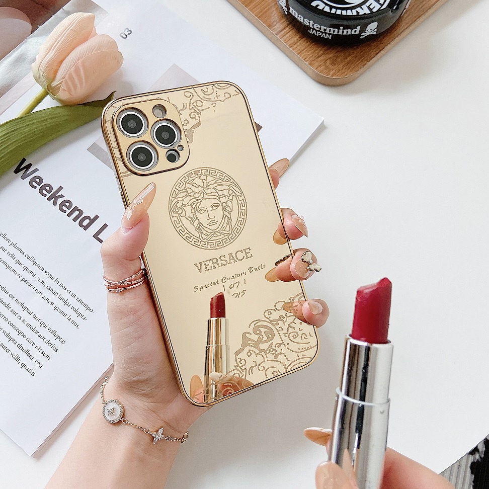 Ốp điện thoại tráng gương mạ vàng cao cấp sành điệu dành cho Iphone 13 12 11 pro max x xr xs max 7 8 plus