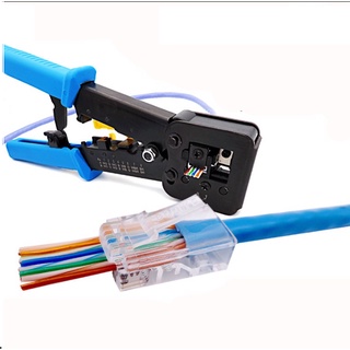 Combo kìm bấm dây mạng xuyên thấu + 100 hạt xuyên