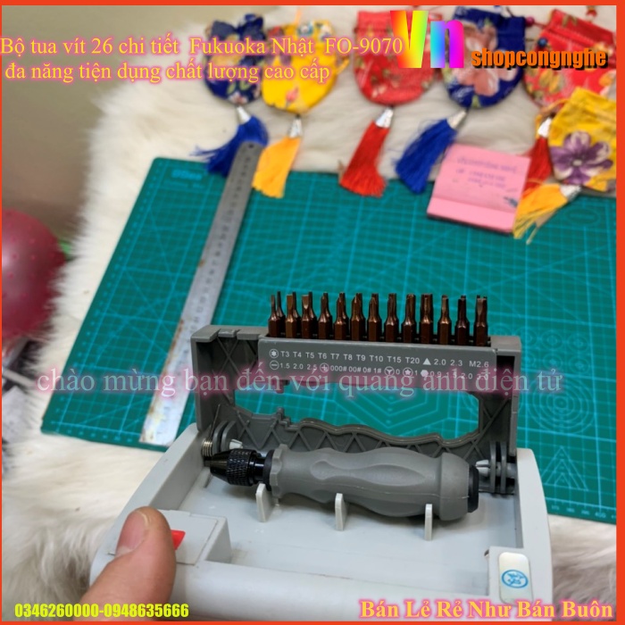 Bộ tua vít 26 chi tiết Fukuoka Nhật FO-9070 đa năng tiện dụng chất lượng cao cấp