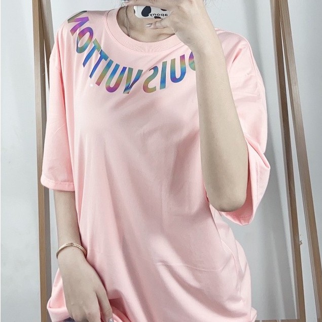 Áo thun phản quang louis vuitton unisex nam nữ ,  áo thun tay lỡ form rộng streetwear