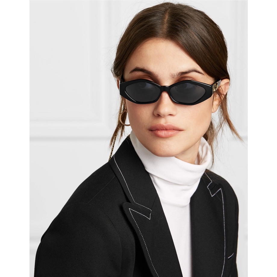 Kính mát Samjune gọng nhỏ hình mắt mèo chống tia UV sành điệu cho nữ