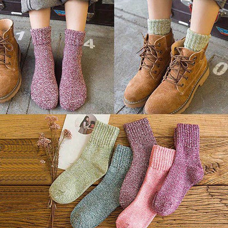 5 Đôi vớ len cashmere dày mềm mại ấm áp vào mùa đông