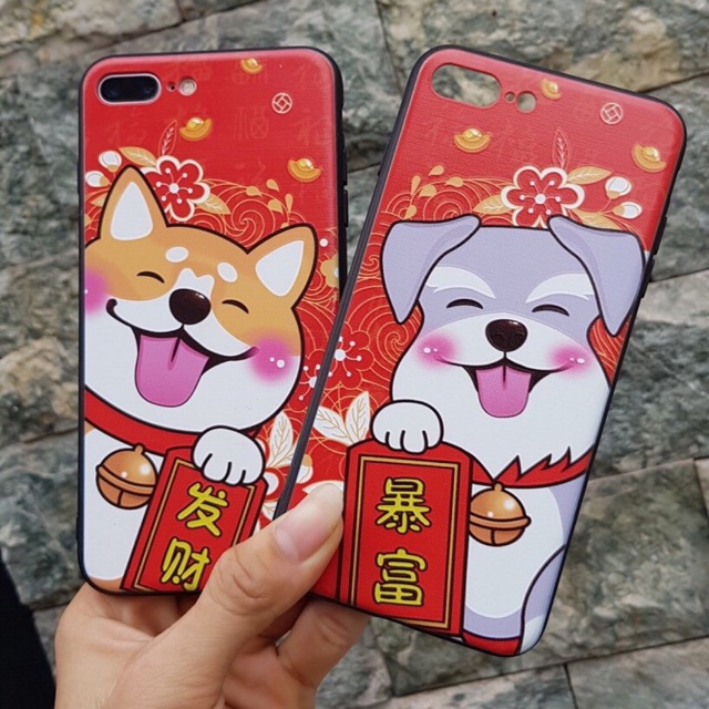Ốp lưng chó phát tài cho điện thoại