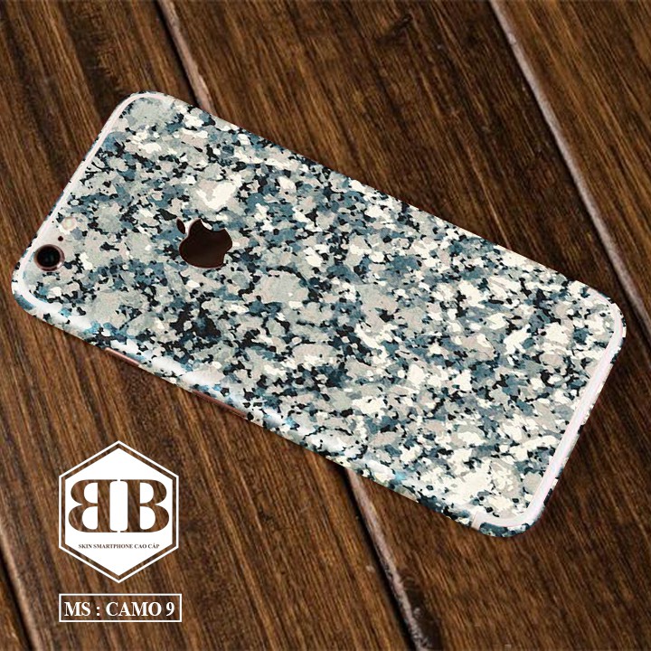 Dán skin iphone 5 5s 6 6s 6 Plus 6s Plus 7 7 Plus 8 8 Plus X XR XS XS Max 11 11 Pro 11 Pro Max hình camo cực đẹp