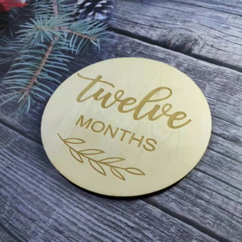 Set 12 Tấm Thẻ Ghi Âm Phát Triển Theo Tháng Làm Thủ Công Kỷ Niệm Cho Bé Sơ Sinh