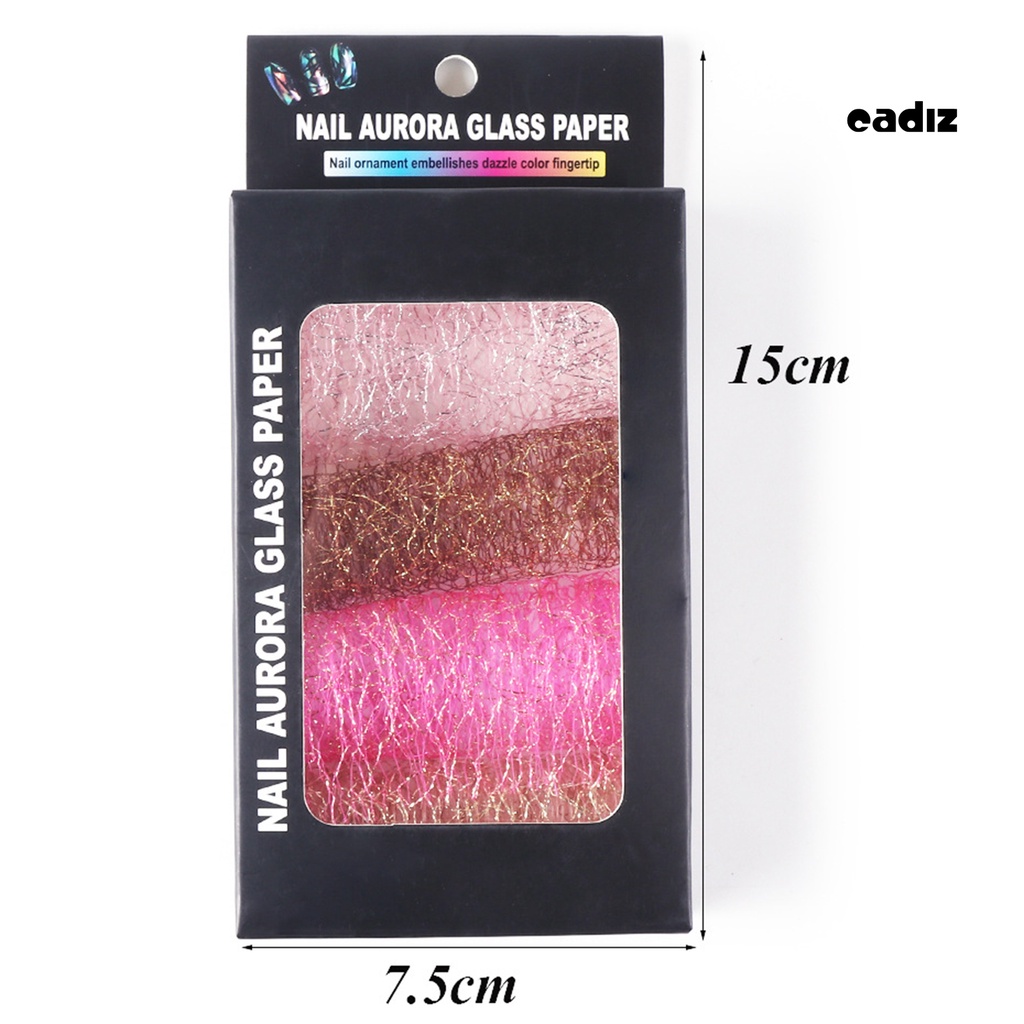 1 Hộp Nhãn Dán Trang Trí Móng Tay Dạng Lưới 3D Chắc Chắn Bền Bỉ Dành Cho Bạn Gái