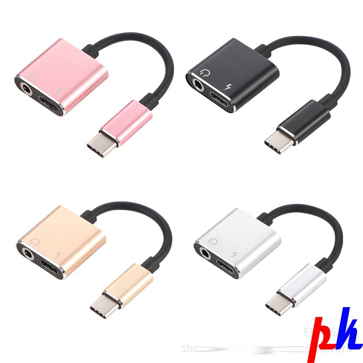 Jack chuyển type C sang 3.5 kèm cổng sạc TC01