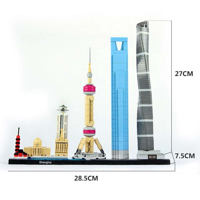 Đồ chơi Lắp ghép Mô hình Architecture Shanghai skyline 17009 Công Trình Kiến Trúc Thành Phố Thượng Hải
