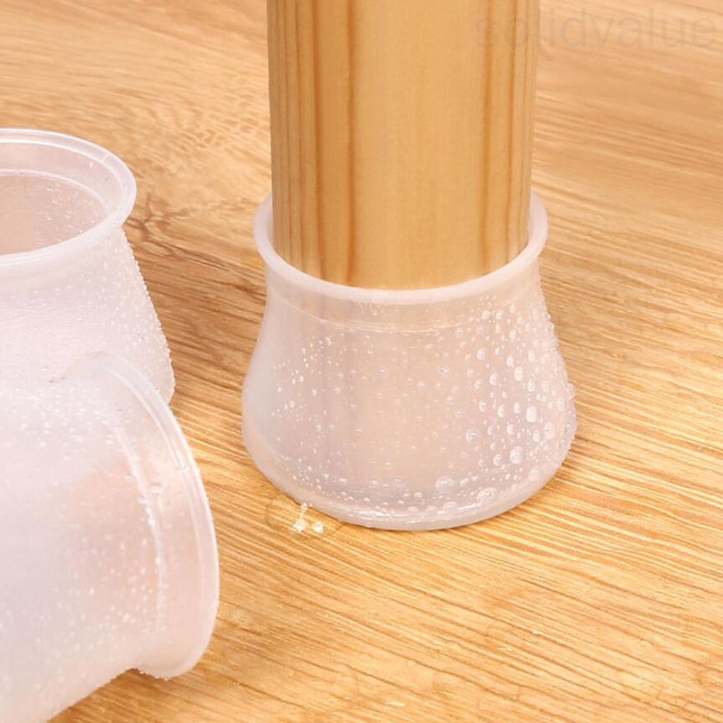 Bộ 4 Miếng Bọc Chân Bàn Ghế Bằng Silicon Chống Trượt Tiện Dụng Cho Gia Đình / Văn Phòng 1 Vn