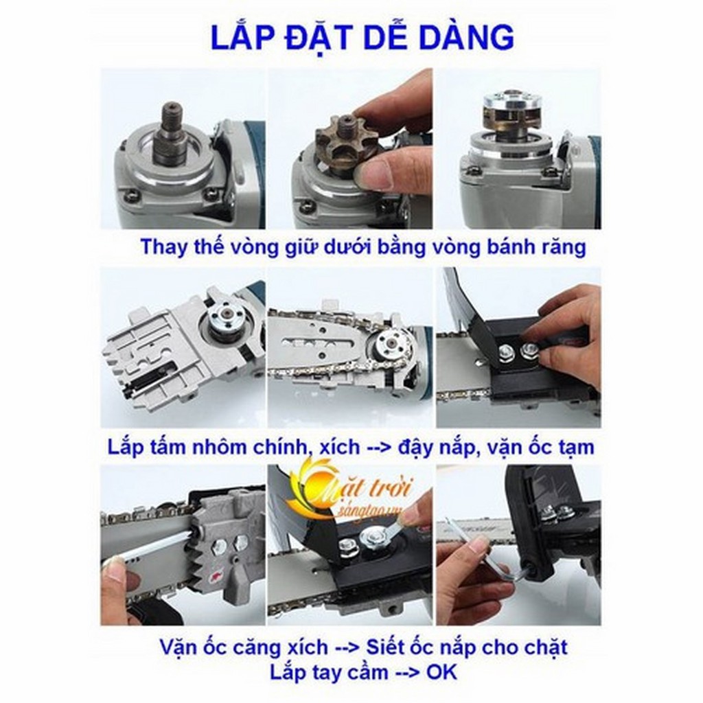 LƯỠI CƯA GỖ GẮN MÁY MÀI  CHAIN SAW - LOẠI 1